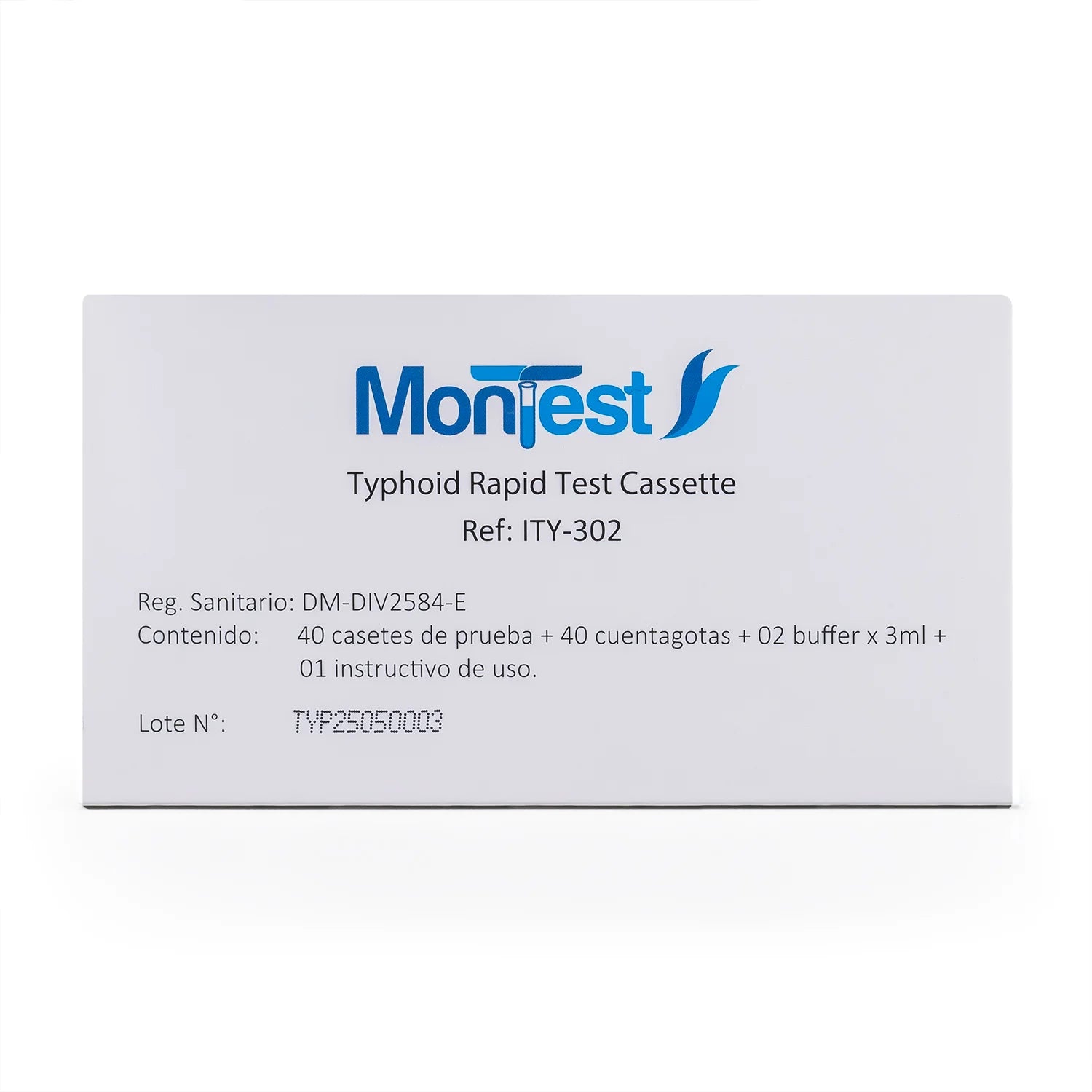 Prueba Rápida de Tifoidea en Casete MONTEST CAJA 40 UND