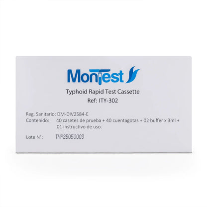 Prueba Rápida de Tifoidea en Casete MONTEST CAJA 40 UND