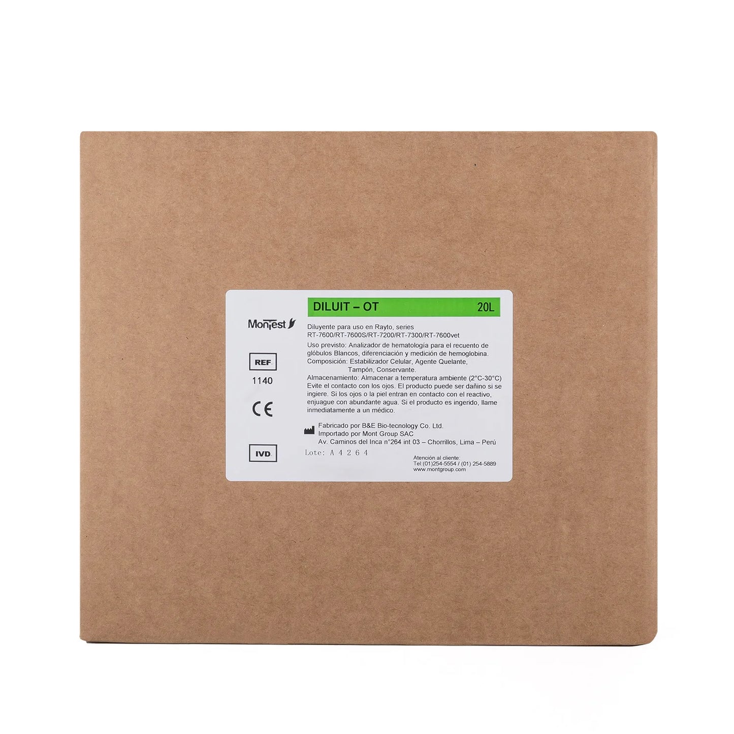 Diluyente para Hematología Diluit OT MONTEST de 20 LT