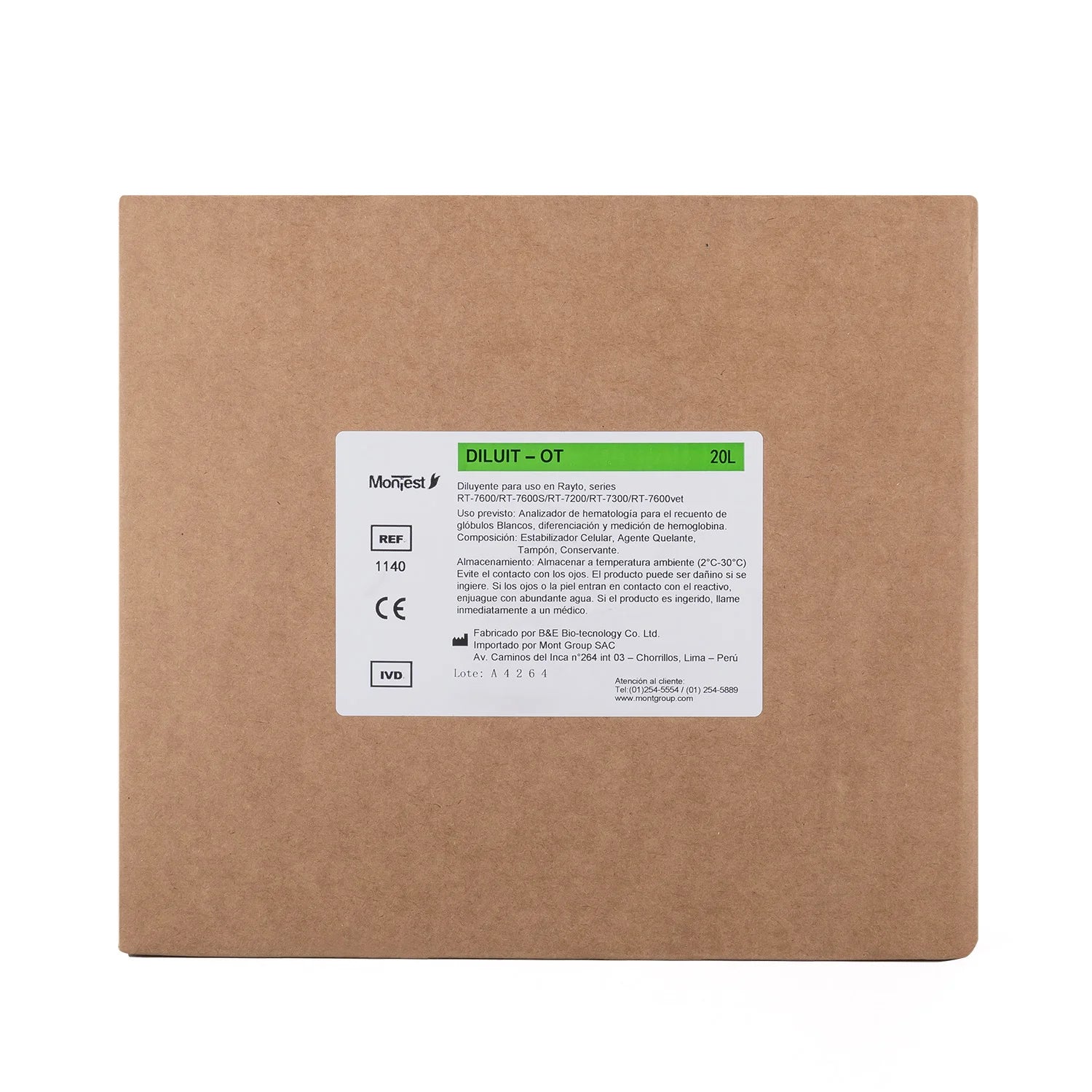 Diluyente para Hematología Diluit OT MONTEST de 20 LT