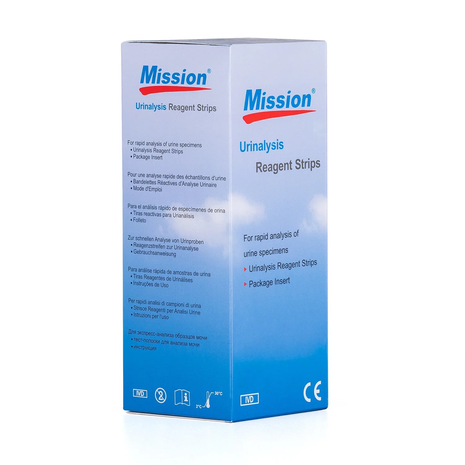 Tiras Reactivas para Urianálisis MISSION 11P CAJA 100 UND