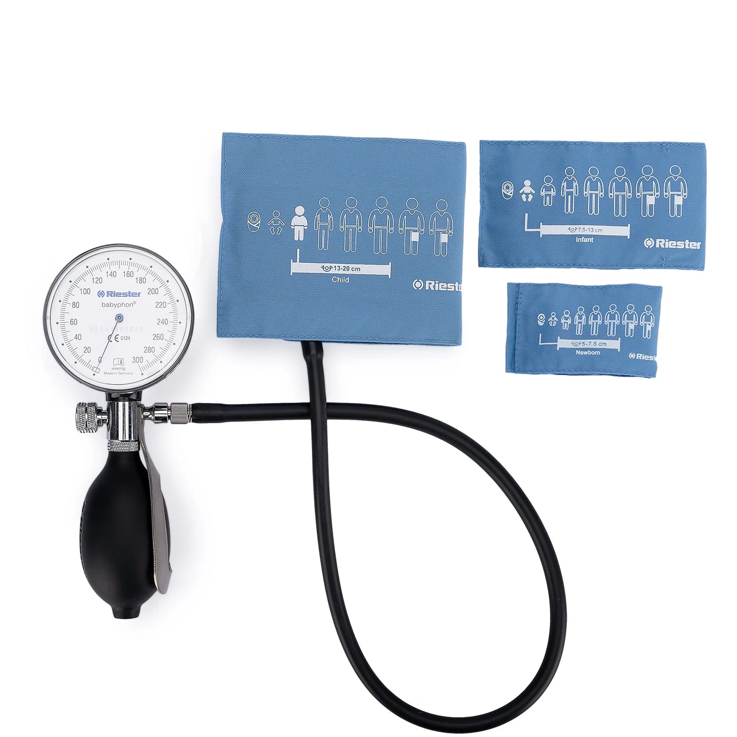 Tensiómetro Aneroide RIESTER 1441 Babyphon 3 Brazaletes