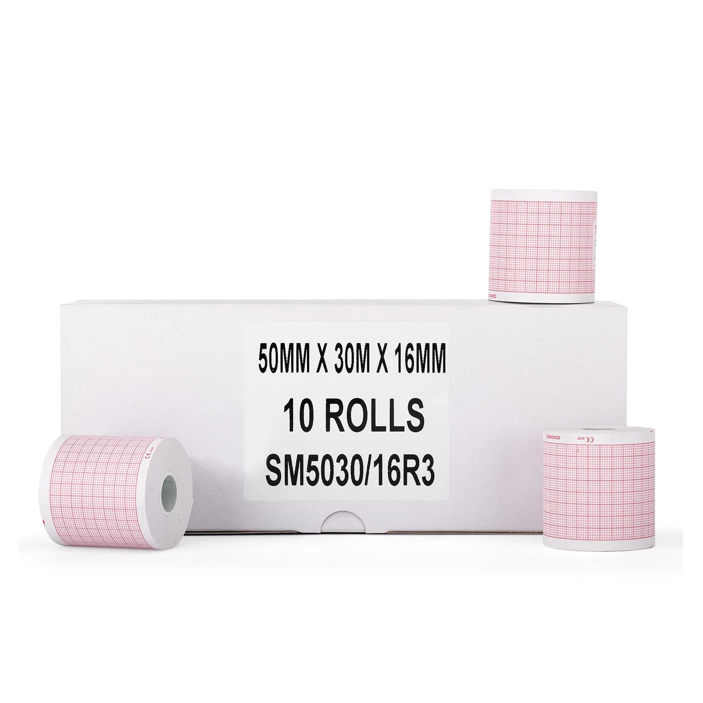 Papel para Electrocardiograma de 50 MM X 30 M CAJA 10 UND