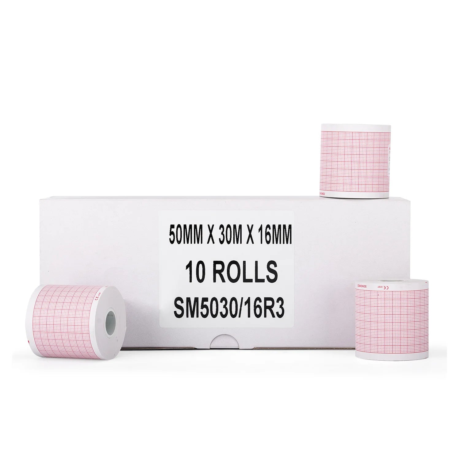 Papel para Electrocardiograma de 50 MM X 30 M CAJA 10 UND