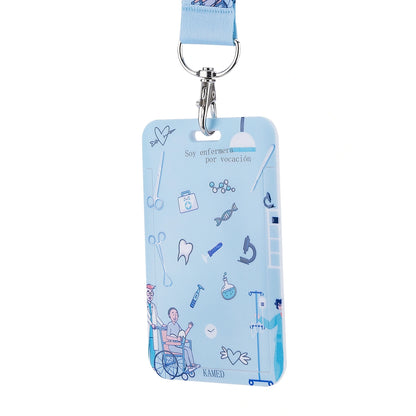 Porta Fotocheck de PVC y Lanyard KAMED Diseño Médico