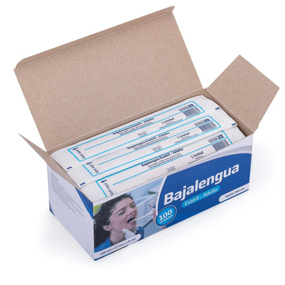 Baja Lengua de Madera Estéril CAJA 100 UND