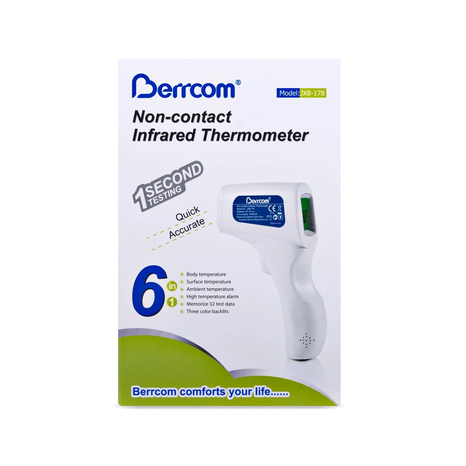 Termómetro Digital Infrarrojo BERRCOM JXB-178