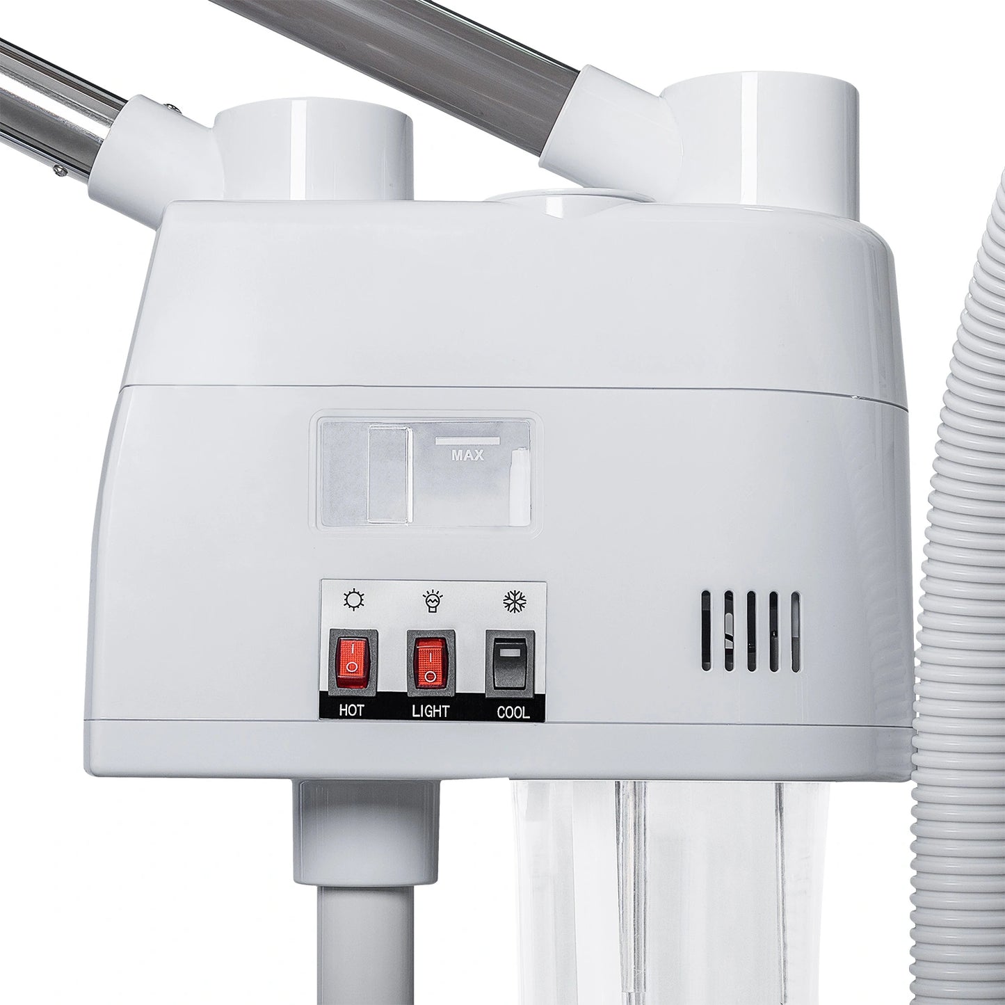 Vaporizador de 2 Brazos Calor y Frío con Lámpara y Lupa LED