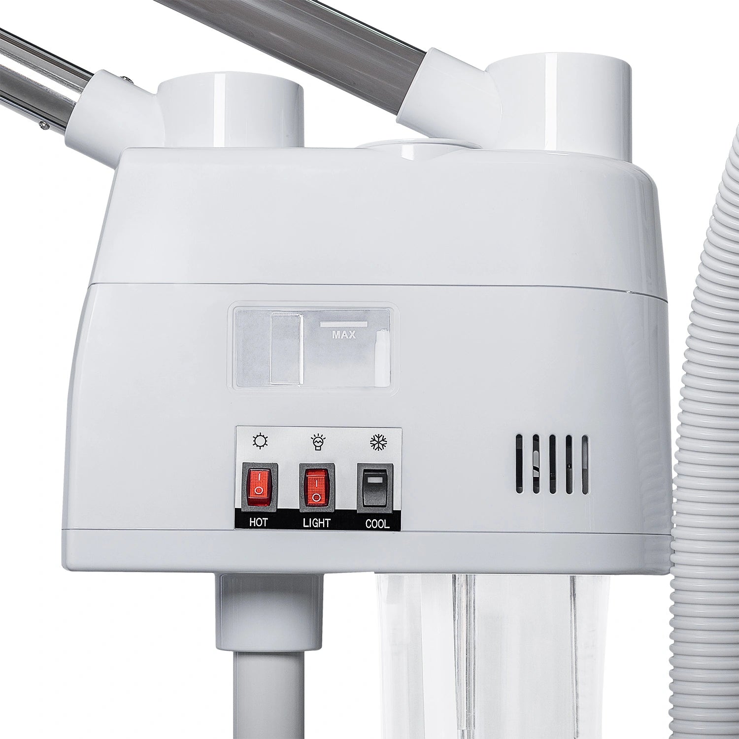 Vaporizador de 2 Brazos Calor y Frío con Lámpara y Lupa LED