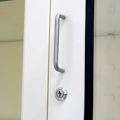 Vitrina Metálica para Instrumental Médico de Dos Cuerpos