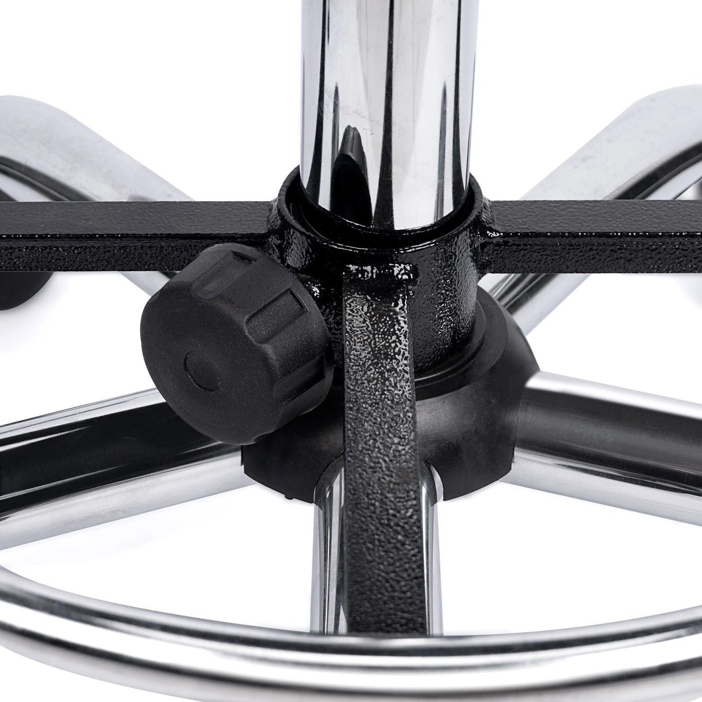 Taburete de Acero Inoxidable con Asiento Giratorio Rodable