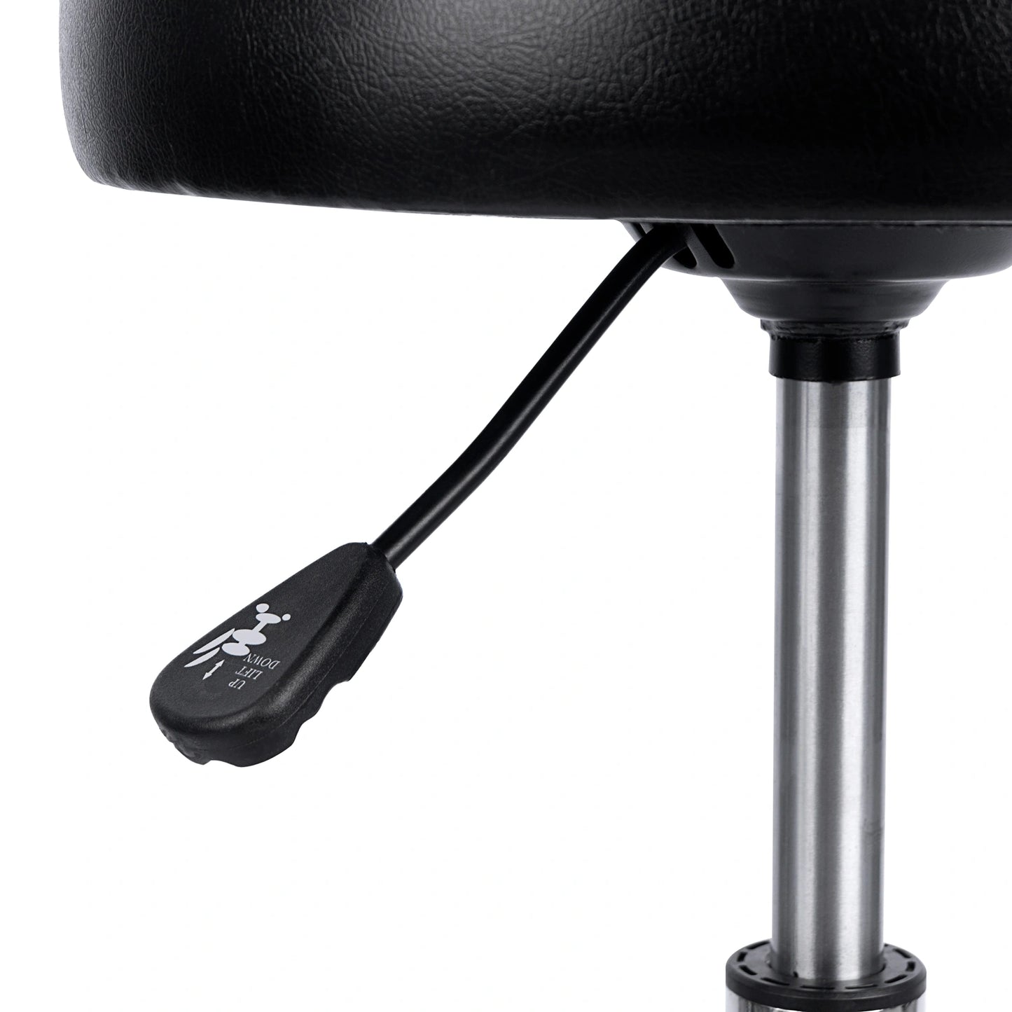 Taburete de Acero Inoxidable con Asiento Giratorio Rodable