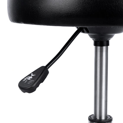 Taburete de Acero Inoxidable con Asiento Giratorio Rodable