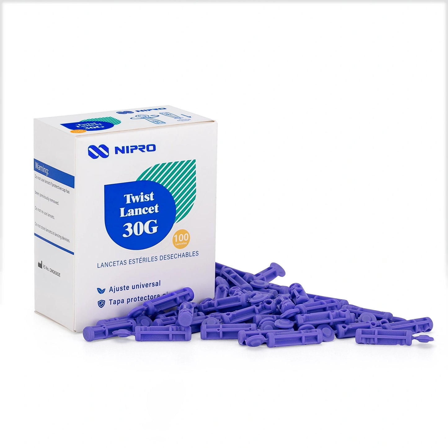 Lancetas NIPRO UNIVERSAL 30 G CAJA 100 UND