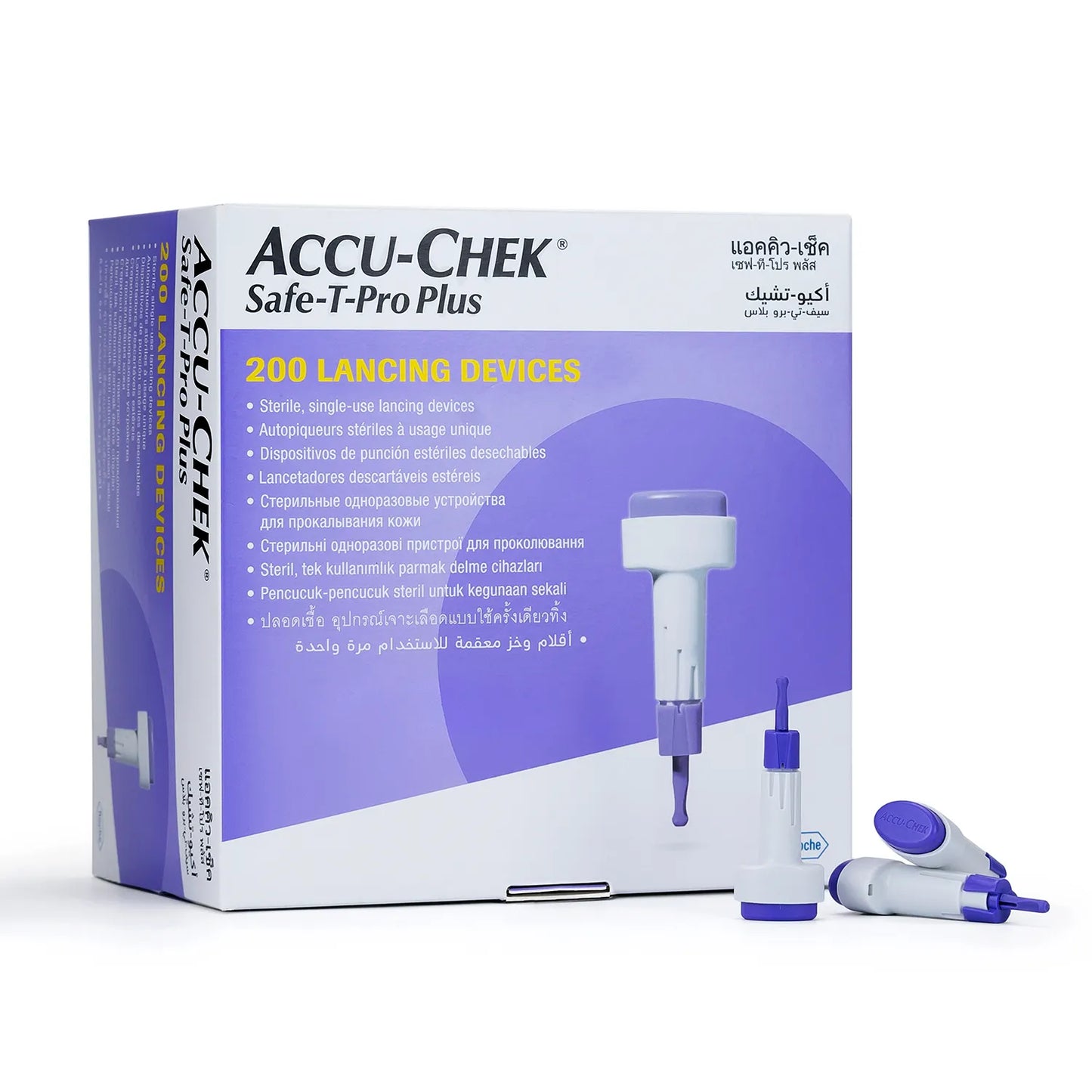 Lancetas Retráctil ACCU CHEK SAFE T PRO PLUS 23 G CAJA 200 UND