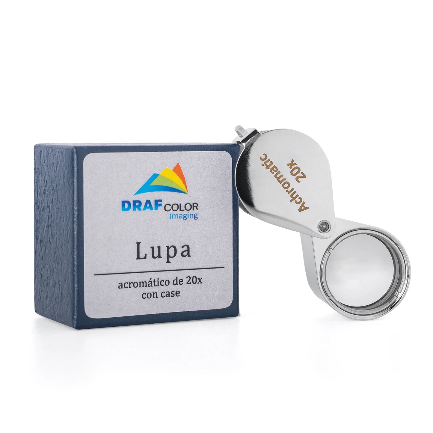 Lupa de Bolsillo 20X con Estuche de Cuero