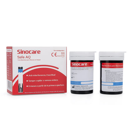 Tiras Reactivas para Glucosa SINOCARE SAFE AQ CAJA 50 UND