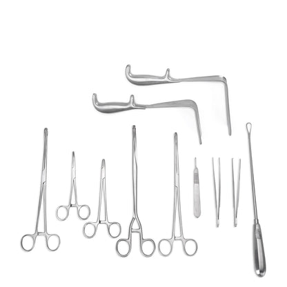 Set Instrumental para Legrado Puerperal 12 PZS
