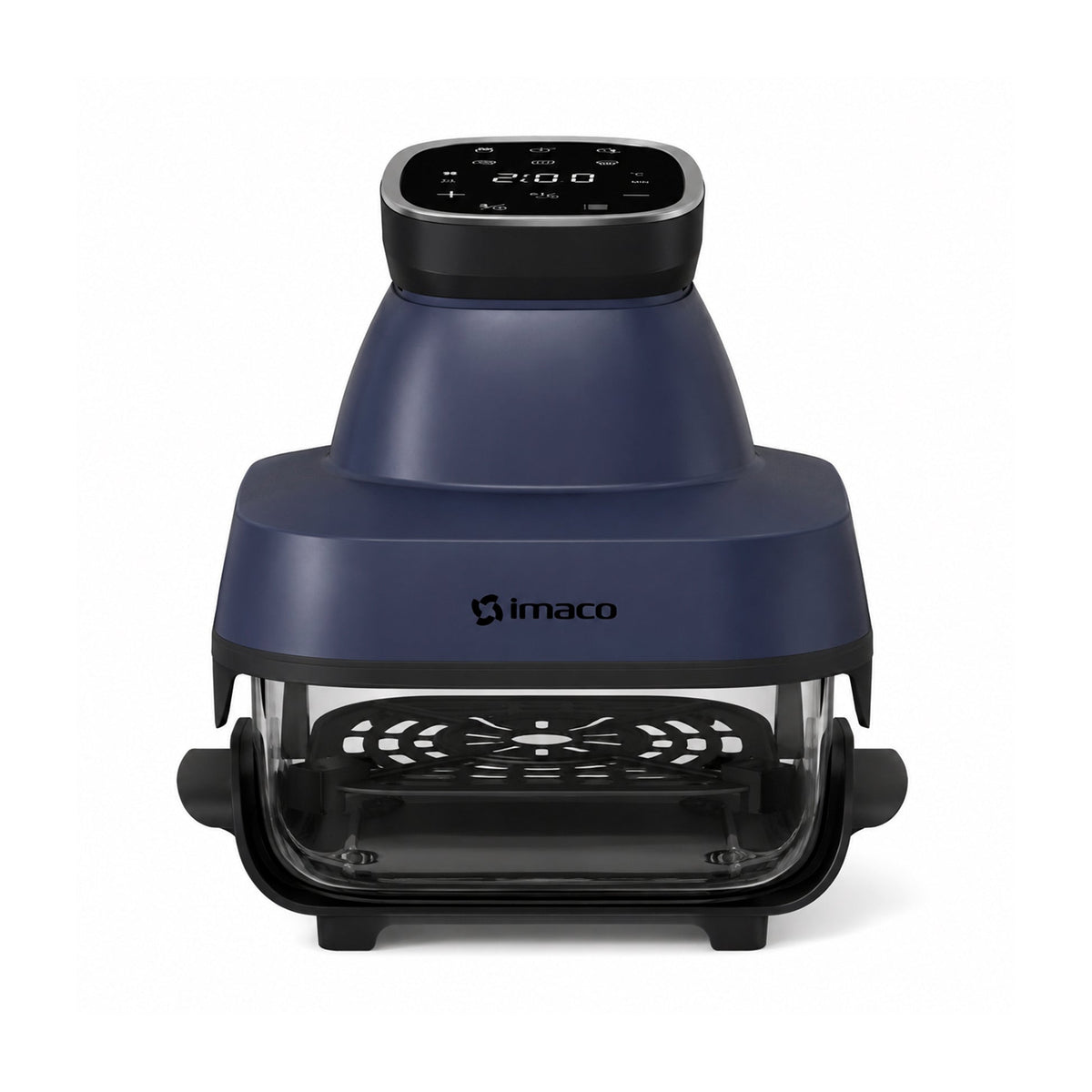 Freidora de Aire Dual Glass Pro 6 L con Dos Bandejas de Vidrio IMACO AF1524VD