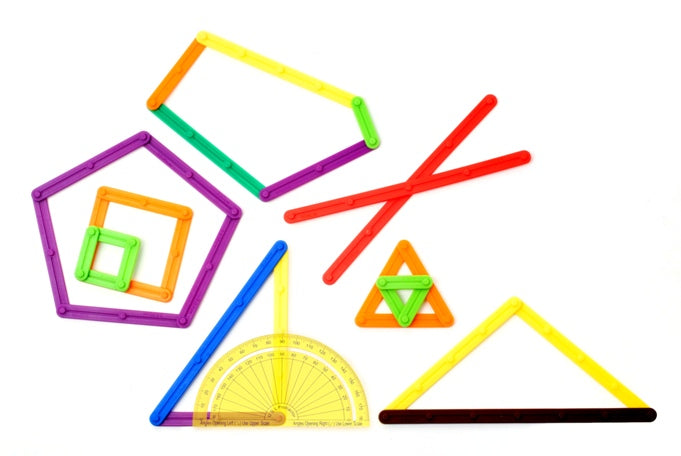 Set de Construcción Geométrica 50 Varillas con Transportador