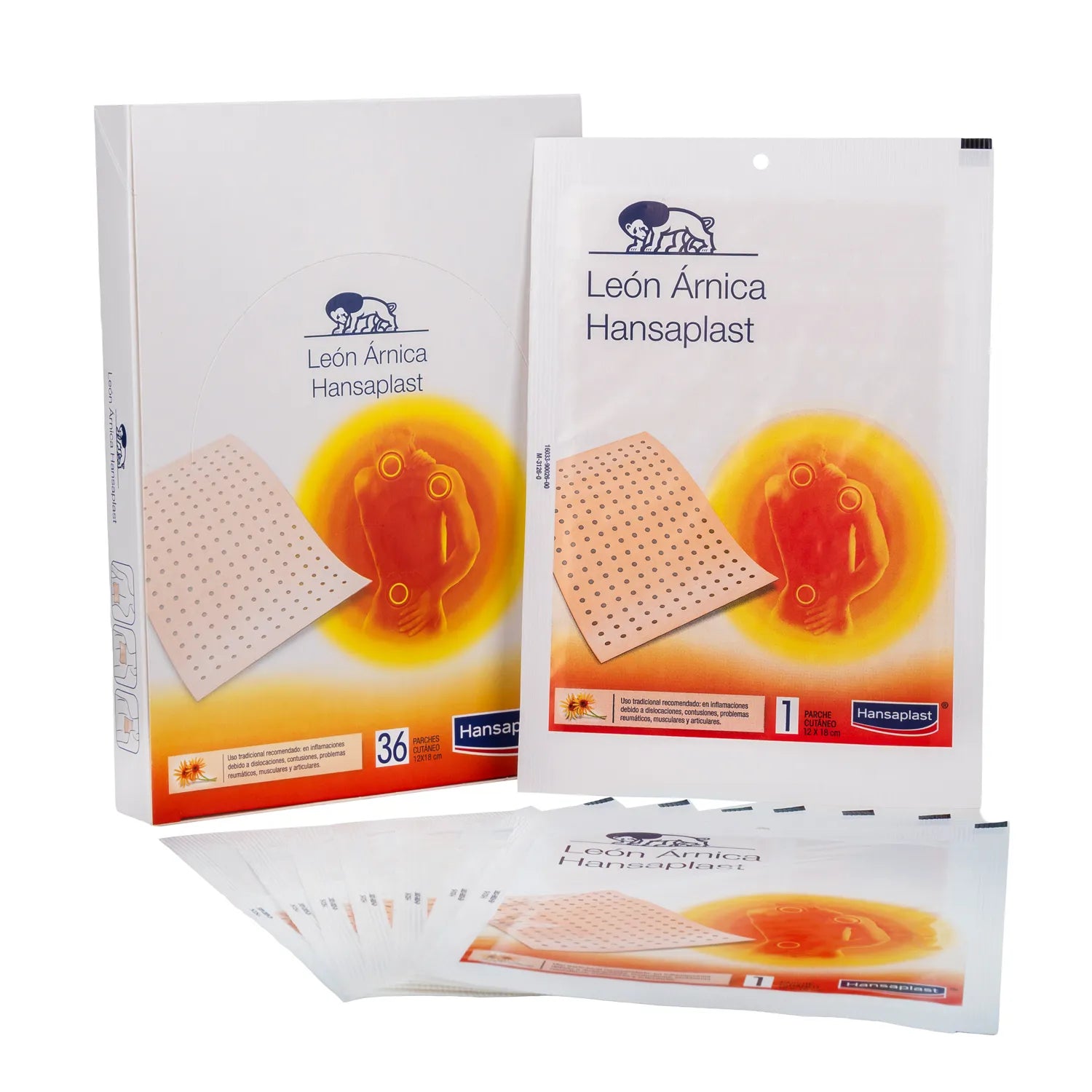 Parche Cutaneo León de Arnica Hansaplast Caja 36 UND