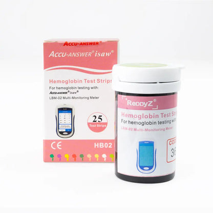 Tiras Reactivas para Hemoglobina EQUIPO 9 EN 1 REDDYZ CAJA 25 UND