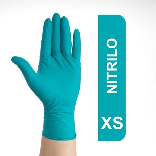 Guantes De Nitrilo Descartables Verdes CAJA 100 UND