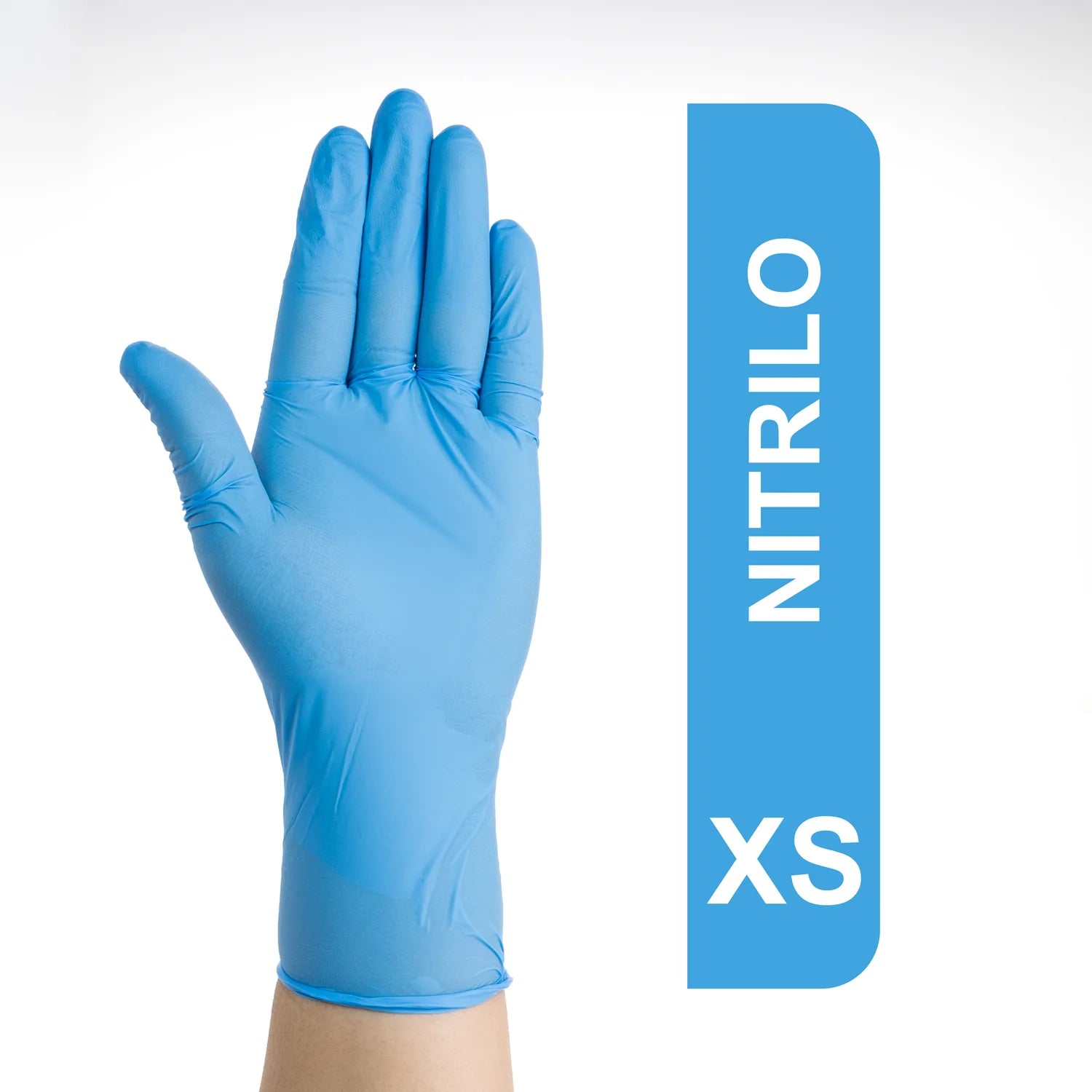 Guantes De Nitrilo Descartables Celestes CAJA 100 UND
