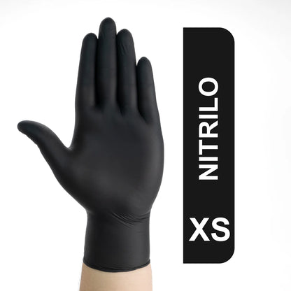 Guantes De Nitrilo Descartables Negros CAJA 100 UND