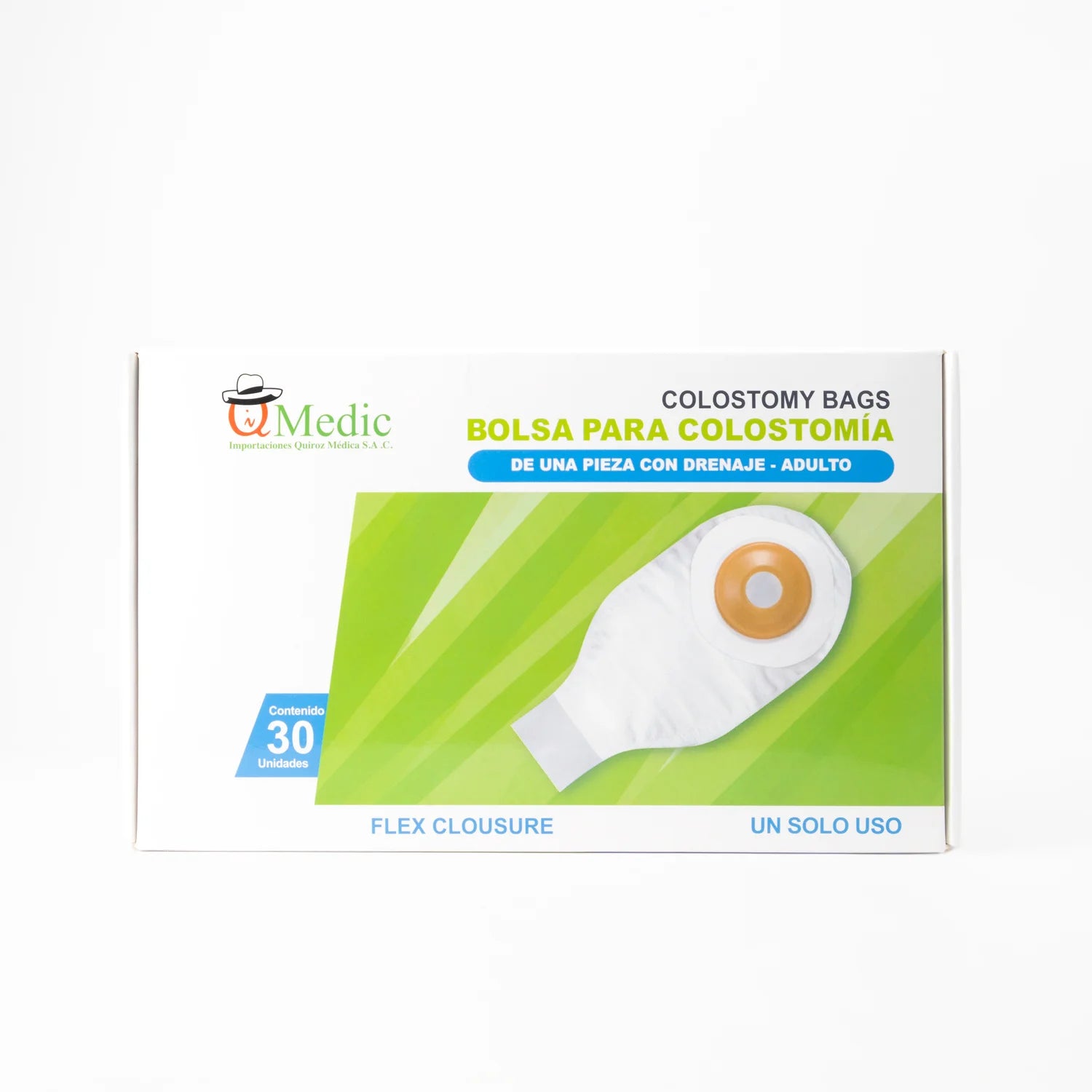 Bolsa para Colostomía Adulto IQ MEDIC CAJA 30 UND