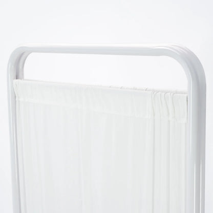 Biombo Metálico Blanco de Dos Cuerpos