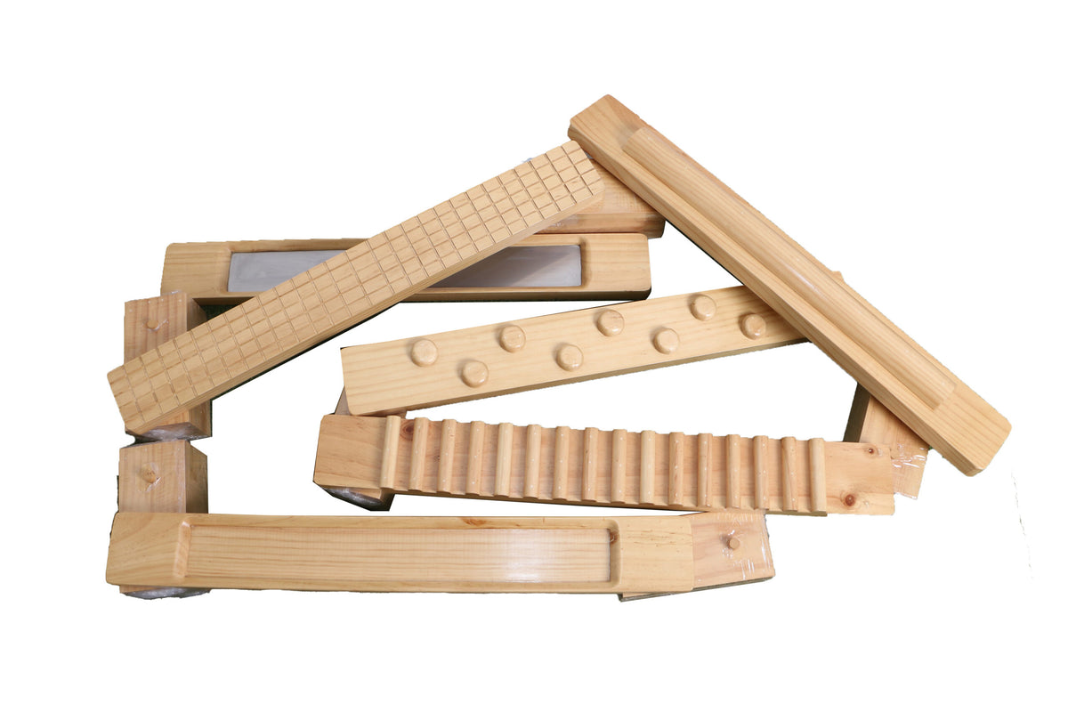 Riel de Equilibrio de Texturas de Madera 6 Piezas