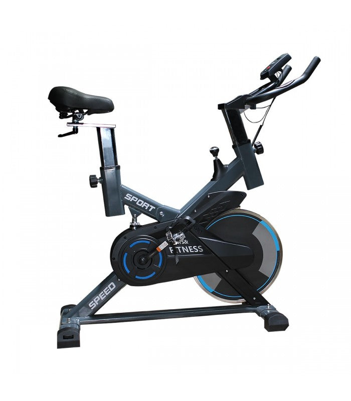 Bicicleta Spinning Volante 10 kg con Monitor SPORT FITNESS SF-BLUE2021
