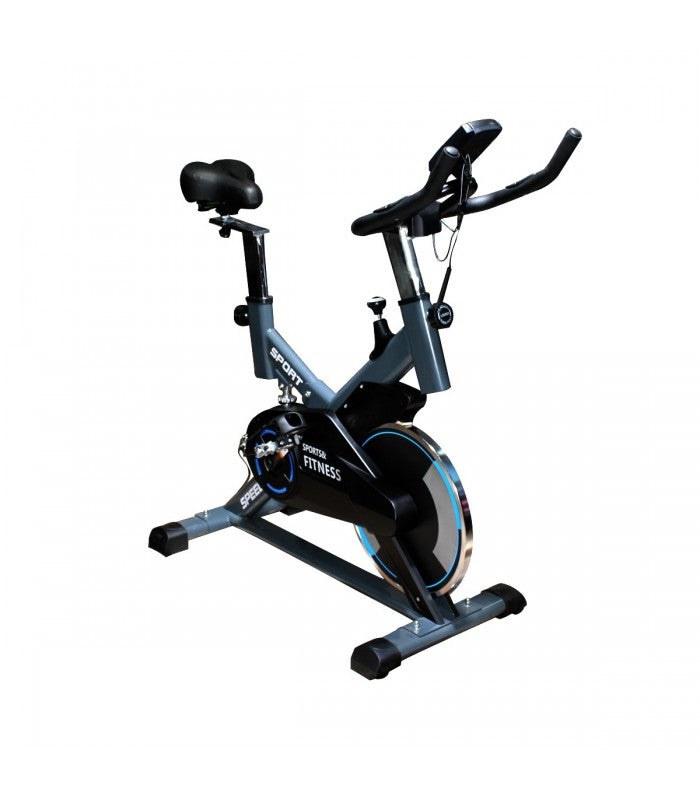 Bicicleta Spinning Volante 10 kg con Monitor SPORT FITNESS SF-BLUE2021