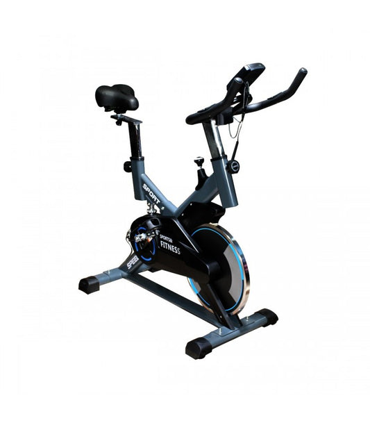 Bicicleta Spinning Volante 10 kg con Monitor SPORT FITNESS SF-BLUE2021