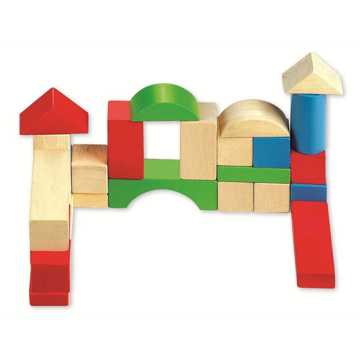 Bloques de Construcción de Madera de Colores 39 Piezas