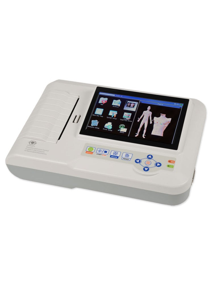Electrocardiógrafo Digital 3/6 Canales 12 Derivaciones con Impresora CONTEC ECG600G