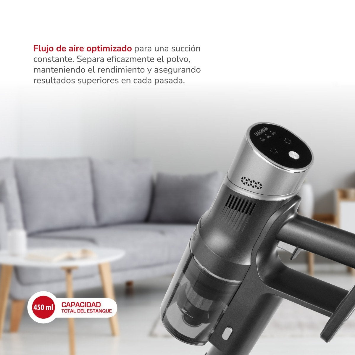 Aspiradora Stick Inalámbrica Powerclean 400 W 25 kPa THOMAS TH-1035