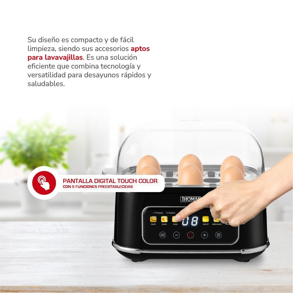 Cocedor de Huevos Digital Egg Touch DigitalPro 6 THOMAS TH-85DC