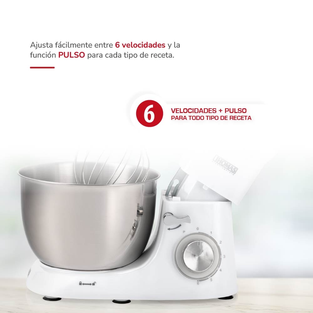 Batidora de Pedestal Planetaria 800 W Bowl 4.5 L THOMAS TH-911B