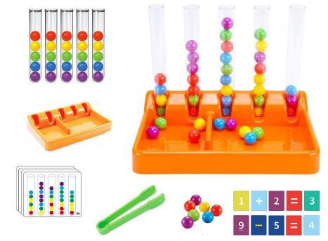 Juego de Cuentas con Pinza y Tarjetas