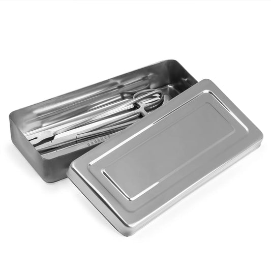 Caja para Instrumental Quirúrgico de Acero Inoxidable Mediana