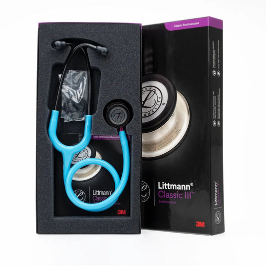 Estetoscopios Littmann Clasic III 3M Turquesa - Smoke Chestpiece #5872 (Edición Especial)