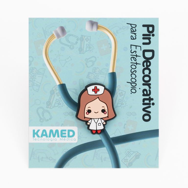 Pin Decorativo para Estetoscopio Kamed Enfermera