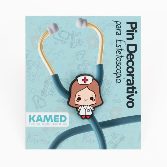 Pin Decorativo para Estetoscopio Kamed Enfermera