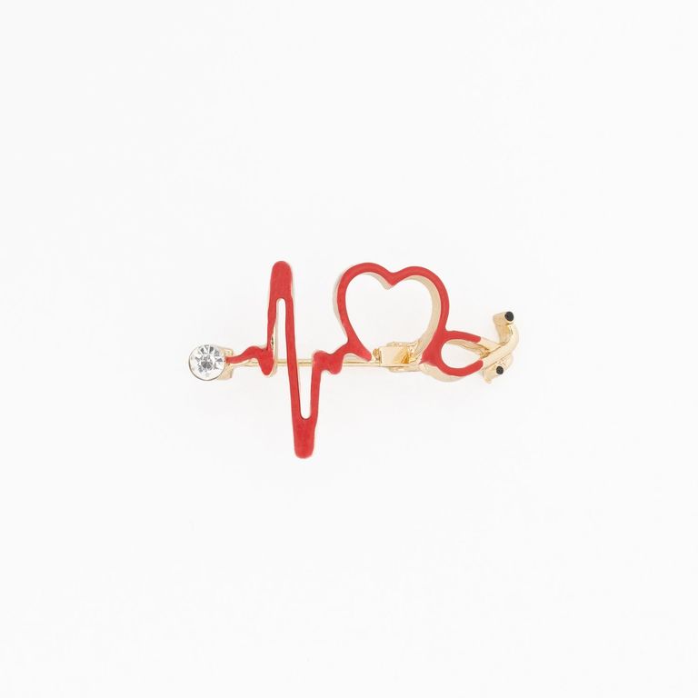 Pin Médico de Metal Kamed Estetoscopio Signo Vital
