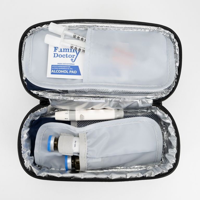 Estuche Porta Insulina Kamed Azul Noche Jaspeado