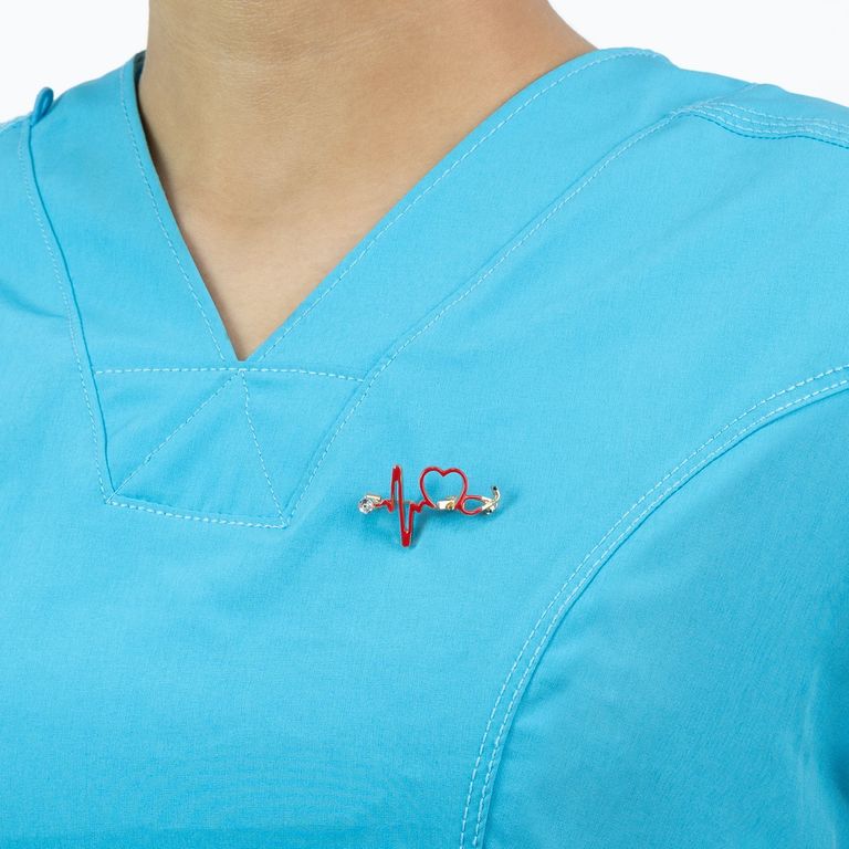 Pin Médico de Metal Kamed Estetoscopio Signo Vital