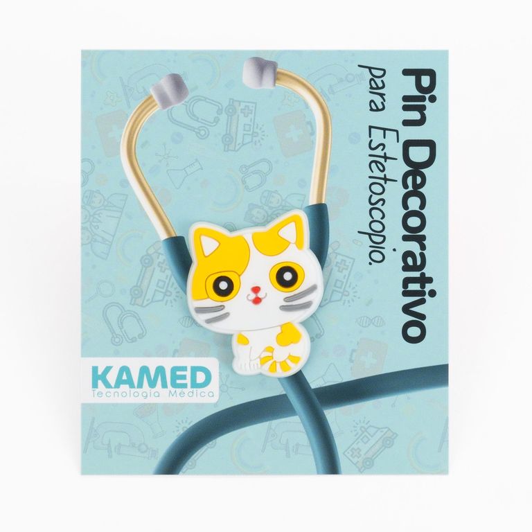 Pin Decorativo para Estetoscopio Kamed Gato