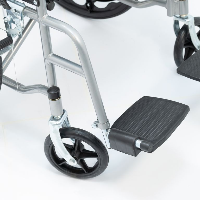 Silla de Ruedas Plegable Ergonómica con Acabado Cromado